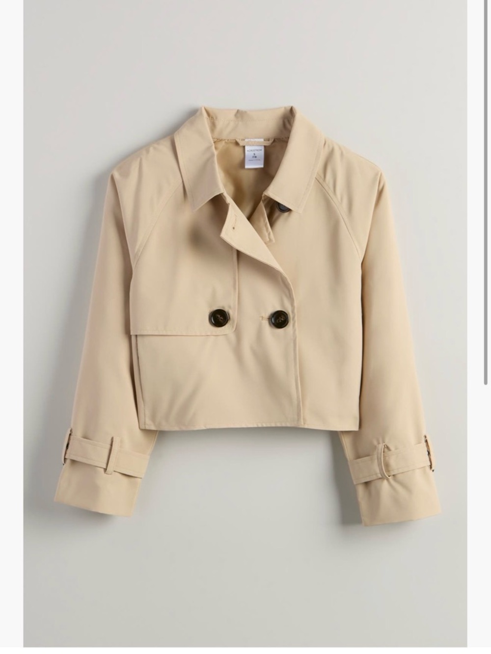 Nordstrom Cropped Trench Coat in Beige